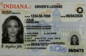 Indiana Driver License - Indiana Scannable IDS